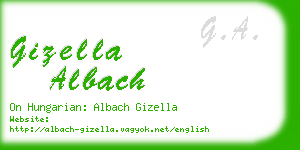 gizella albach business card